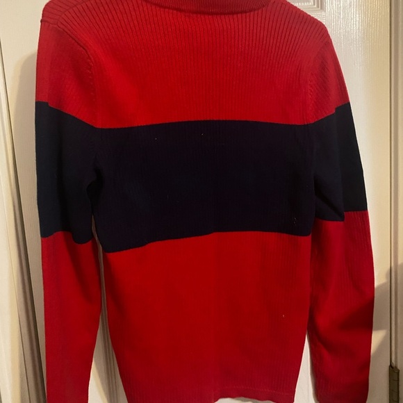 Lauren Ralph Lauren Y2K Color Block Ribbed Half Zip Pullover Sweater - Picture 7 of 8
